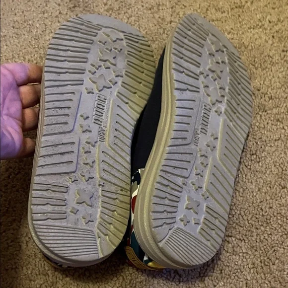 Hey Dude Dark Blue Shoes with Patterned Trim - Picture 5 of 5